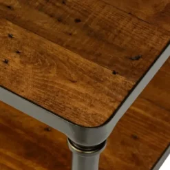 Coffee Tables-Kirkland's Home Crowley Wood And Iron Bunching Coffee Table Brown