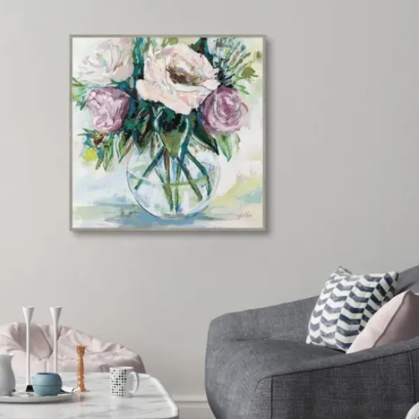 Canvas Art-Kirkland's Home Crystal Clear Light Framed Canvas Art Print Green/Purple/Blue