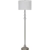Floor Lamps-Kirkland's Home Crystal Orb Stacked Floor Lamp, 60 In. White