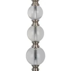 Floor Lamps-Kirkland's Home Crystal Orb Stacked Floor Lamp, 60 In. White