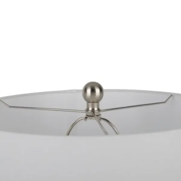 Floor Lamps-Kirkland's Home Crystal Orb Stacked Floor Lamp, 60 In. White