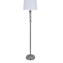 Floor Lamps-Kirkland's Home Crystal Orb Stacked Floor Lamp White