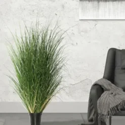 Trees & Topiaries-Kirkland's Home Curled Green Grass Potted Plant