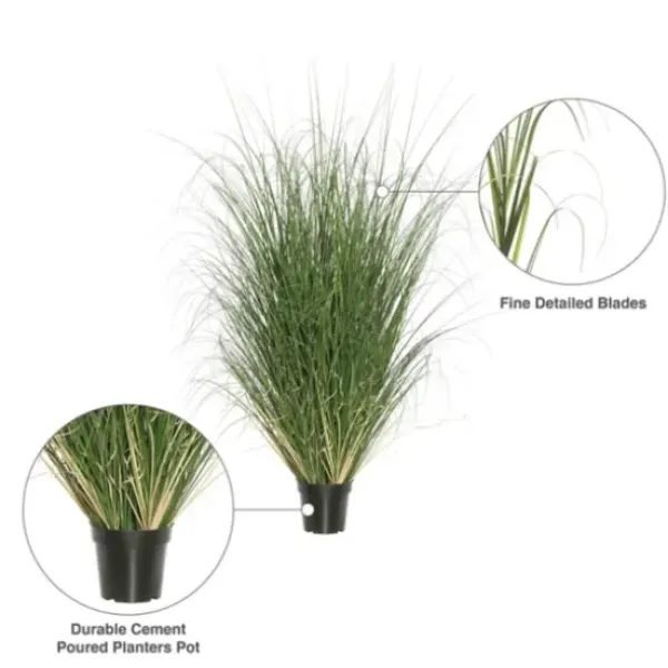 Trees & Topiaries-Kirkland's Home Curled Green Grass Potted Plant
