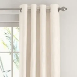 Curtains & Drapes-Kirkland's Home Curtain Panel Set With Overlay, 95 In. Gray