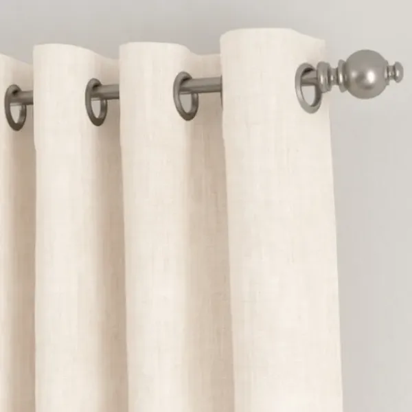 Curtains & Drapes-Kirkland's Home Curtain Panel Set With Overlay, 95 In. Gray