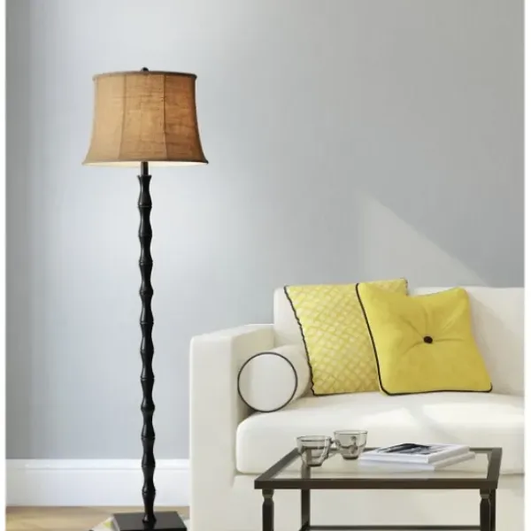 Floor Lamps-Kirkland's Home Curved Emma Floor Lamp Tan