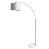 Floor Lamps-Kirkland's Home Curved Floor Lamp With Marble Base Silver