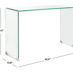Console Tables-Kirkland's Home Curved Glass Console Table Clear