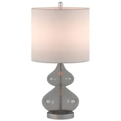 Table Lamps-Kirkland's Home Curved Gray Glass Table Lamps, Set Of 2 White