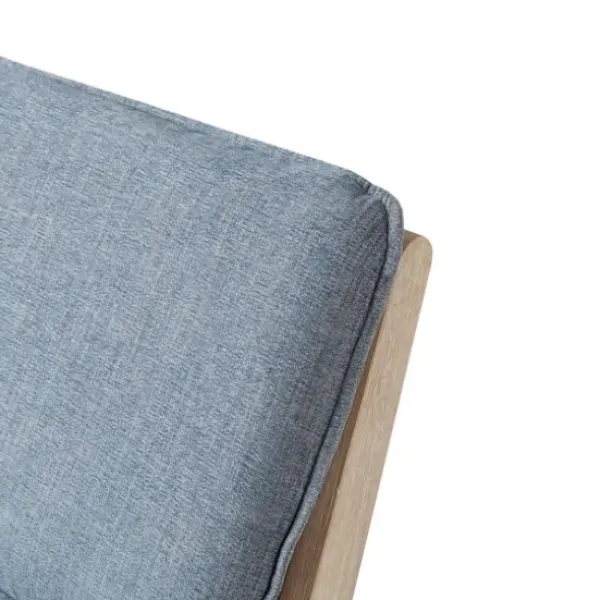 Accent Chairs-Kirkland's Home Cushion Ash Cane Back Accent Chair Blue
