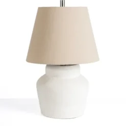 Table Lamps-Kirkland's Home Cyra Cream Resin Table Lamp Ivory