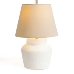 Table Lamps-Kirkland's Home Cyra Cream Resin Table Lamp Ivory