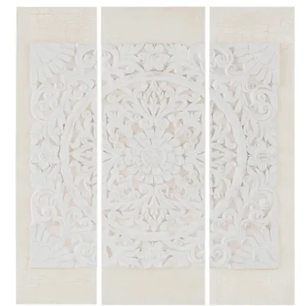 Canvas Art-Kirkland's Home 3D Embellished Canvas 3-Pc. Set Ivory