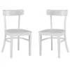 Accent Chairs-Kirkland's Home Daisy Curved Plank 2-Pc. Accent Chair Set White