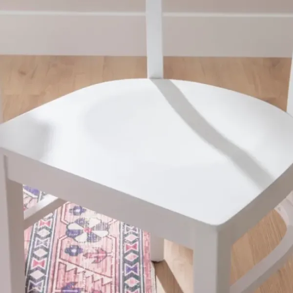 Accent Chairs-Kirkland's Home Daisy Curved Plank 2-Pc. Accent Chair Set White