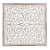 Wall Plaques-Kirkland's Home Daisy Distressed Carved Wall Plaque White