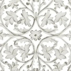 Wall Plaques-Kirkland's Home Daisy Distressed Carved Wall Plaque White