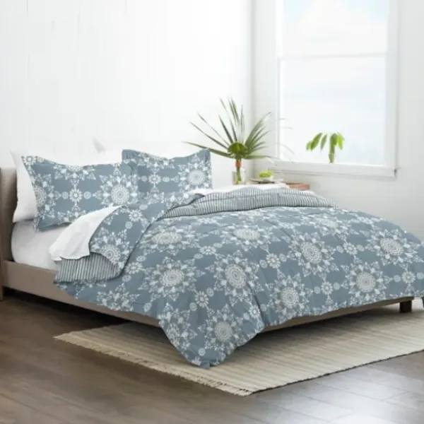 Comforters-Kirkland's Home Daisy Medallion Queen 3-Pc. Comforter Set Blue