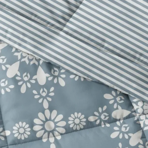 Comforters-Kirkland's Home Daisy Medallion Queen 3-Pc. Comforter Set Blue
