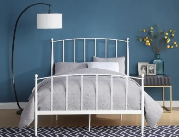 Beds & Headboards-Kirkland's Home Daisy Modern Arch Full Bed Frame White