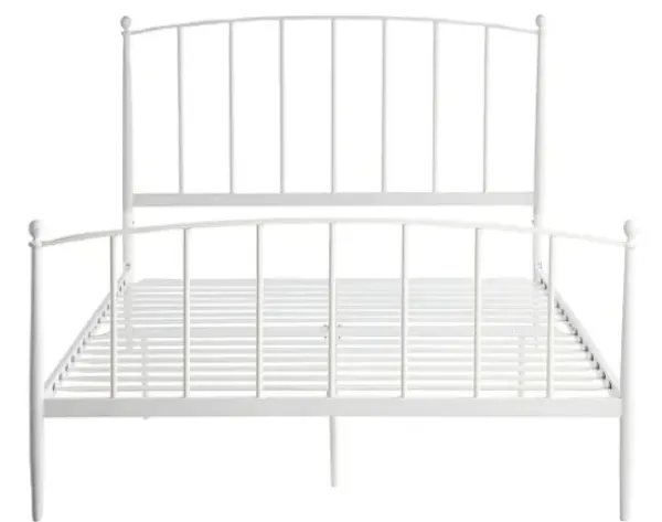 Beds & Headboards-Kirkland's Home Daisy Modern Arch Queen Bed Frame White