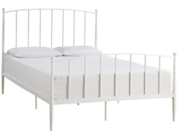 Beds & Headboards-Kirkland's Home Daisy Modern Arch Queen Bed Frame White