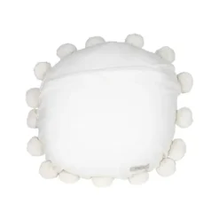 Pillows-Kirkland's Home Daisy Soft Poms Round Throw Pillow White