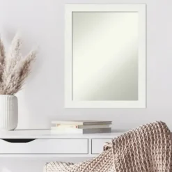 Framed Mirrors-Kirkland's Home Daisy White Modern Decorative Framed Mirror