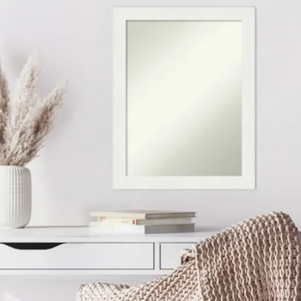Framed Mirrors-Kirkland's Home Daisy White Modern Decorative Framed Mirror