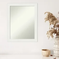 Framed Mirrors-Kirkland's Home Daisy White Modern Decorative Framed Mirror