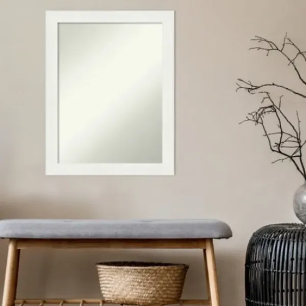 Framed Mirrors-Kirkland's Home Daisy White Modern Decorative Framed Mirror