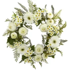 Wreaths-Kirkland's Home Daisy Wreath White