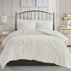 Comforters-Kirkland's Home Damask Full/Queen 3-Pc. Comforter Set White