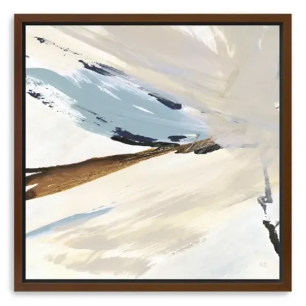 Framed Art-Kirkland's Home Dancing Wind I Framed Canvas Art Print White/Ivory/Blue