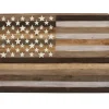 Wall Plaques-Kirkland's Home Dark American Flag Wooden Wall Sculpture Brown