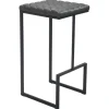 Bar Stools & Counter Height Stools-Kirkland's Home Dark And Black Upholstered Barstool Gray