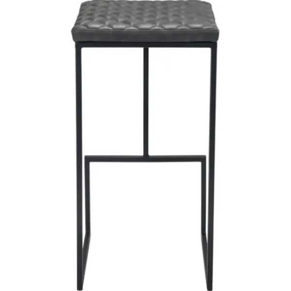Bar Stools & Counter Height Stools-Kirkland's Home Dark And Black Upholstered Barstool Gray