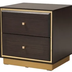 Dressers & Chests-Kirkland's Home Dark And Gold Wood 3-Pc. Dresser Set Brown