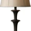 Table Lamps-Kirkland's Home Dark Bronze Metal Flare Table Lamp Tan