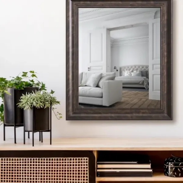 Decorative Mirrors-Kirkland's Home Dark Bronze Rectangular Frame Wall Mirror