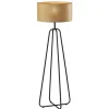 Floor Lamps-Kirkland's Home Dark Bronze Webbed Shade Floor Lamp Tan