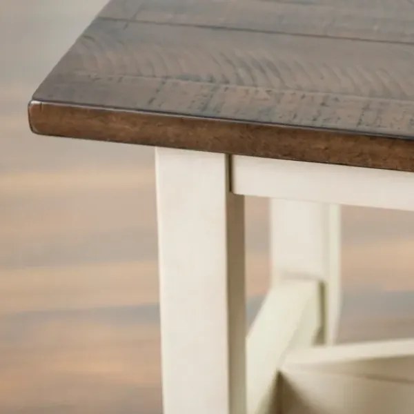 Benches & Ottomans-Kirkland's Home Dark Brown And Jackson Dining Bench Ivory
