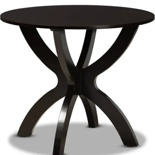 Dining Tables-Kirkland's Home Dark Brown Wood Tripod Table 5-Pc. Dining Set Gray