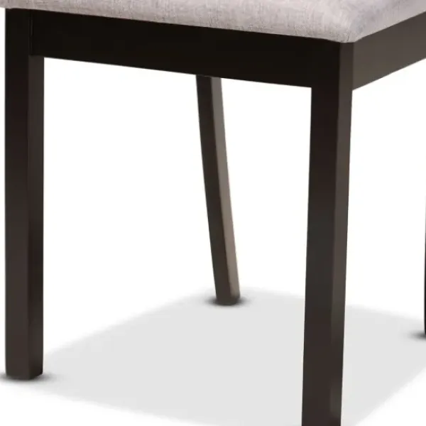 Dining Tables-Kirkland's Home Dark Brown Wood Tripod Table 5-Pc. Dining Set Gray