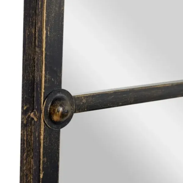 Decorative Mirrors-Kirkland's Home Dark Crown Frame Windowpane Mirror