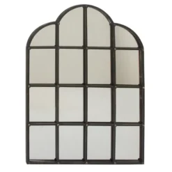 Decorative Mirrors-Kirkland's Home Dark Crown Frame Windowpane Mirror