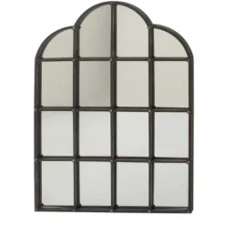 Decorative Mirrors-Kirkland's Home Dark Crown Frame Windowpane Mirror