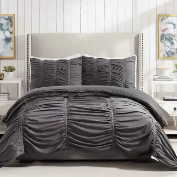 Comforters-Kirkland's Home Dark Emily 2-Pc. Twin/Twin Xl Comforter Set Gray