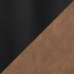 Accent Chairs-Kirkland's Home Dark Faux Leather Sleigh Accent Chair Brown